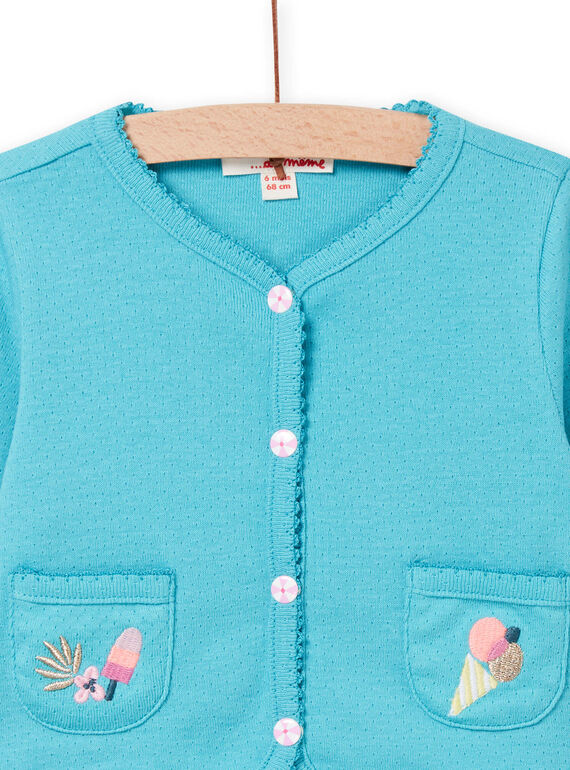 Baby girl blue cardigan NIFICCAR / 22SG09U2CAR204