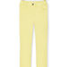 Yellow jeggings in dyed garment