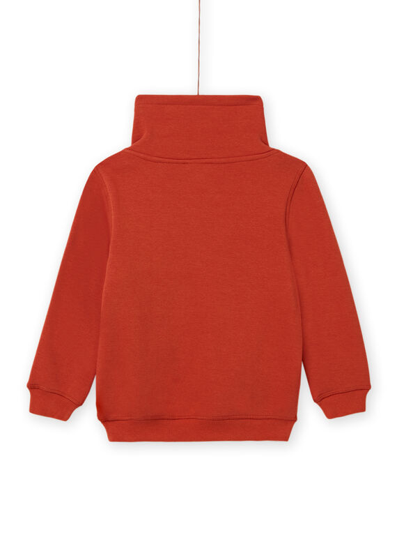Boy's orange airplane sweatshirt MOCOSWE / 21W902L1SWE408