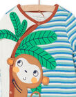 Monkey Stripe Print Sleep Suit REGAGRESIN / 23SH14D3GREA002