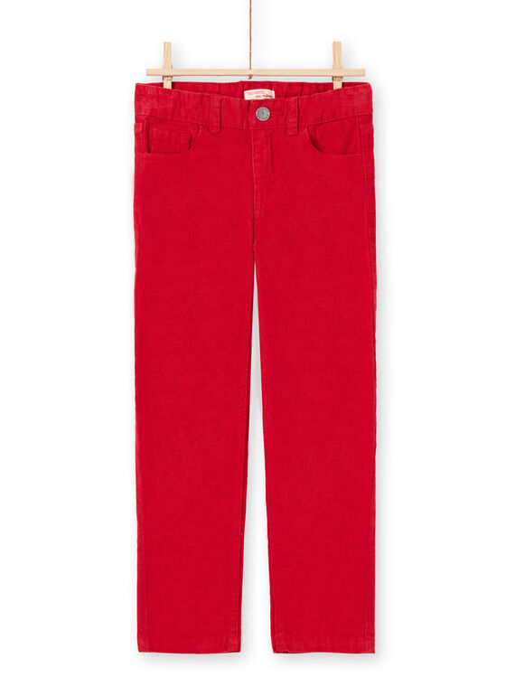 Boy's Red Velour Pants MOJOPAVEL3 / 21W90212PANF508