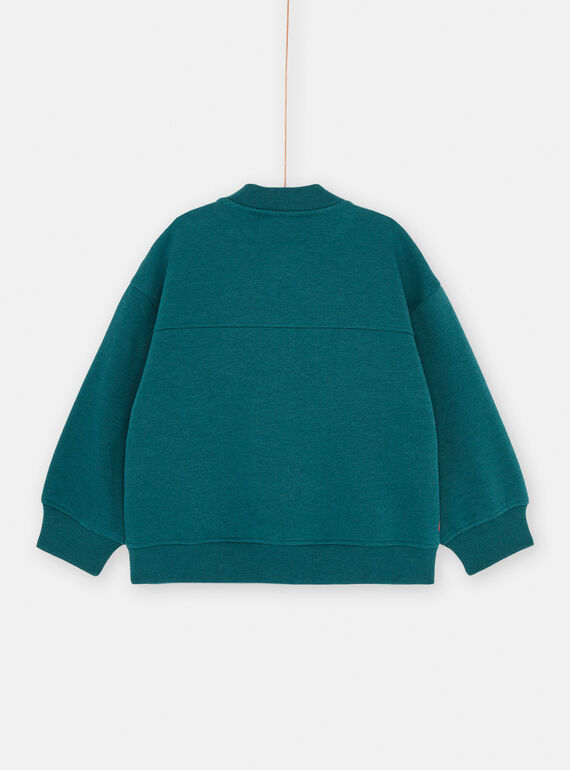 Boy's petrol blue vest with bear and rabbit motifs SODUGIL1 / 23W902P1GIL715