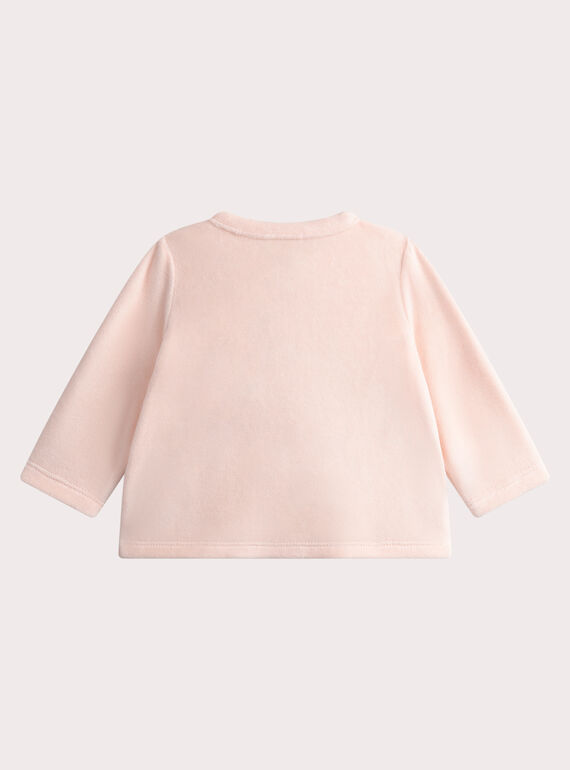 Baby girls' pink pyjamas WEFIPYJOIS / 25SH1391PYJD303