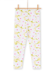 Flowered leggings for children and girls LYAJAULEG2 / 21SI01O2CAL000