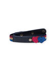 Girl's midnight blue belt with sequined stripes MYAESBELT1 / 21WI01E1CEIC205