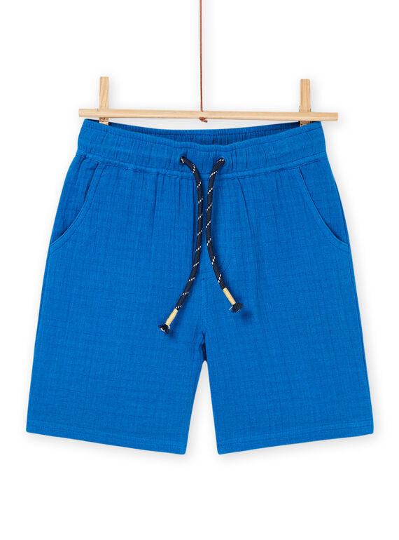 English blue cotton gauze Bermuda shorts ROBALBER1 / 23S902W3BER702