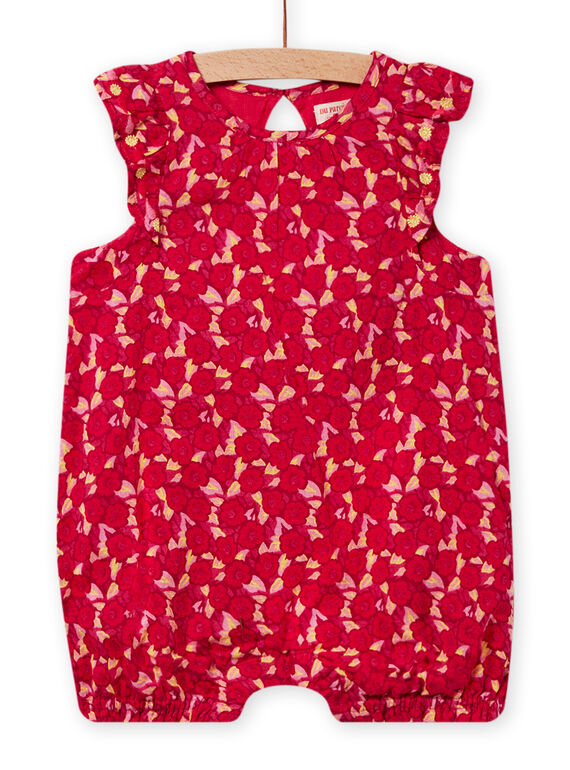 Baby girl plum romper NIFLABAR / 22SG09R1BAR709