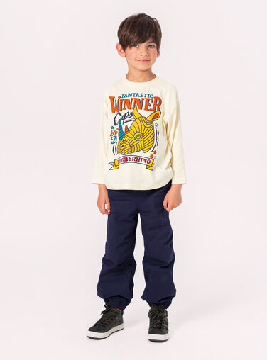 Cream T-shirtE animation rhinoceros for boy  VOKOTEE4 / 24W90234TMLA002