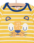 Baby Boy Yellow & White Short Sleeve T-Shirt NUJOTI2 / 22SG10C2TMC106