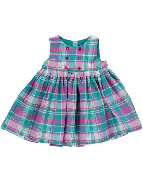 Baby girls' checked dress CIDOUROB3 / 18SG09J3ROB099