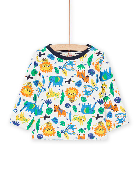 Multicoloured reversible animal print t-shirt 