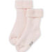Baby girl's plain pink socks in terry cloth