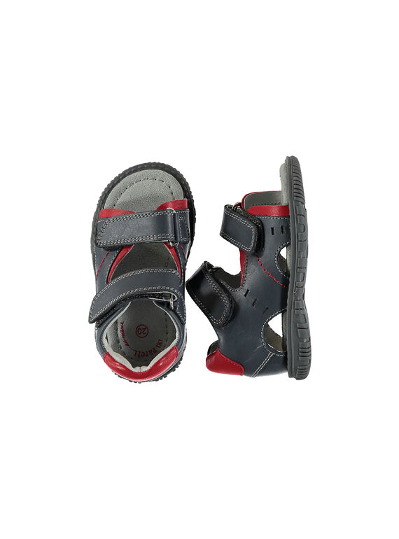 Baby boys' smart leather sandals. FBGSANDAT / 19SK38K3D0E940