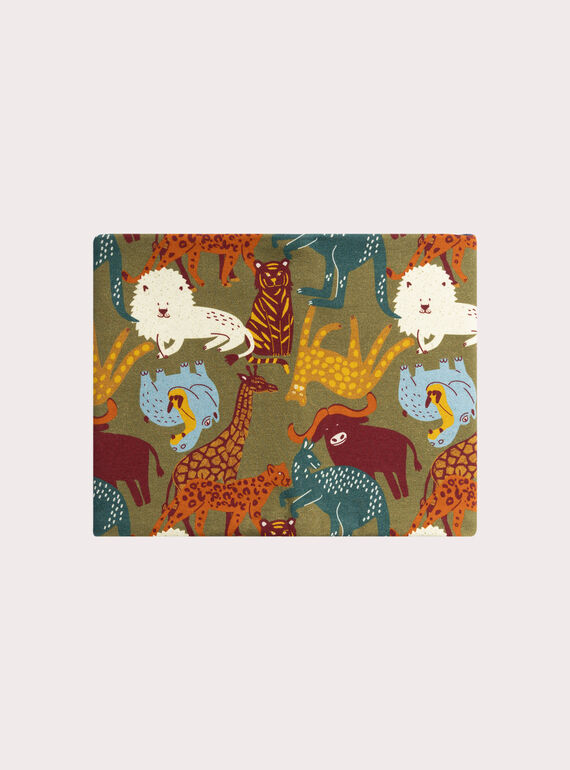  Snood with savannah animal pattern for boys  VYOGROSNO1 / 24WI02M1SNO604