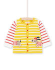 Striped knit vest yellow baby boy LUNOGIL / 21SG10L1GIL106