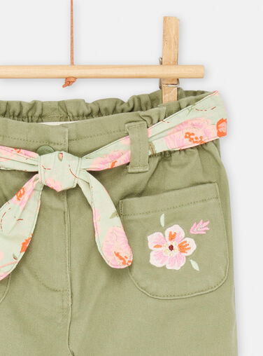 Baby girl's comfortable khaki pants SIVERPAN / 23WG09J1PAN626