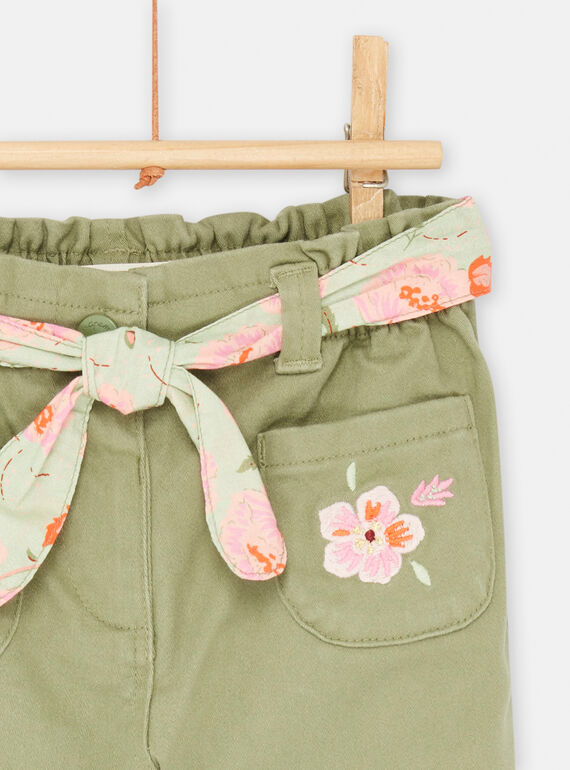 Baby girl's comfortable khaki pants SIVERPAN / 23WG09J1PAN626