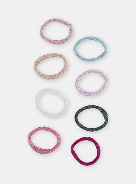 8 glitter elastic bands for girls SYAJOELA1 / 23WI0182ELA304