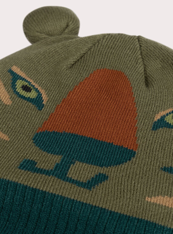  Green tiger animation hat for boys  VYOGROBON1 / 24WI02M1BON604