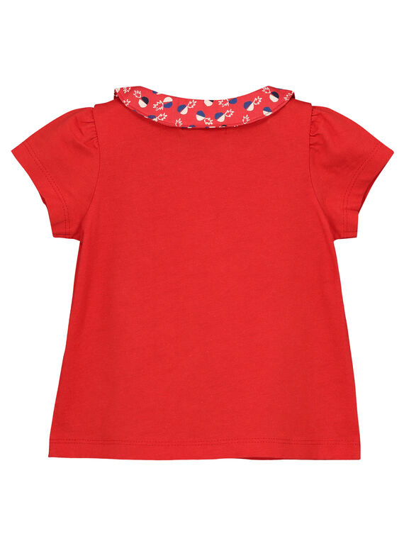 Baby girls' Peter Pan collar T-shirt FITOBRA / 19SG09L1BRA330