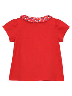 Baby girls' Peter Pan collar T-shirt FITOBRA / 19SG09L1BRA330