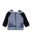 Baby boys' zipped hooded jacket FUCOHOJOG / 19SG1082GIL099