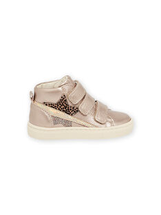 Child girl golden high top sneakers MABASGOLD / 21XK3557D3F954