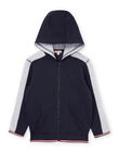 Blue and grey hooded jogging jacket POJOJOH1 / 22W902D3JGH705