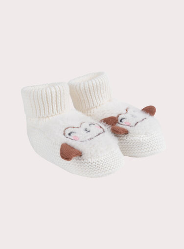 Embroidered knitted baby booties VOU1CHOS / 24WF42C1CHP001