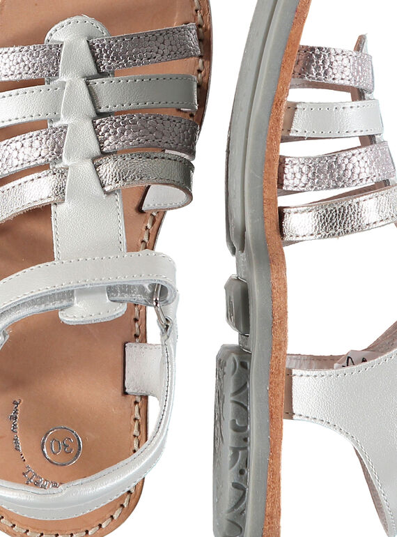 Girls? smart leather multi-strap sandals FFSANDMIN1 / 19SK35C1D0E000