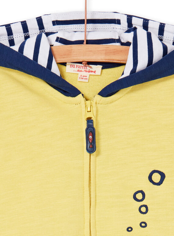 Yellow and blue hoodie - Boy's hoodie LONAUGIL / 21S902P1GILB102