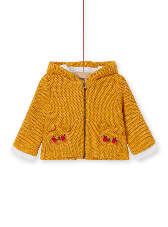 Baby girl yellow knit jacket KIREVEST / 20WG09J1VES107