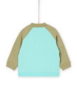 Turquoise waistcoat with surf pattern RUEXOGIL / 23SG10V1GILC216