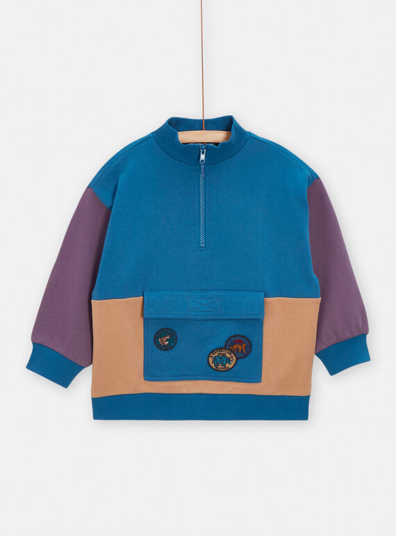 Blue sweatshirt for boys VODASWE / 24W90221SWEC210