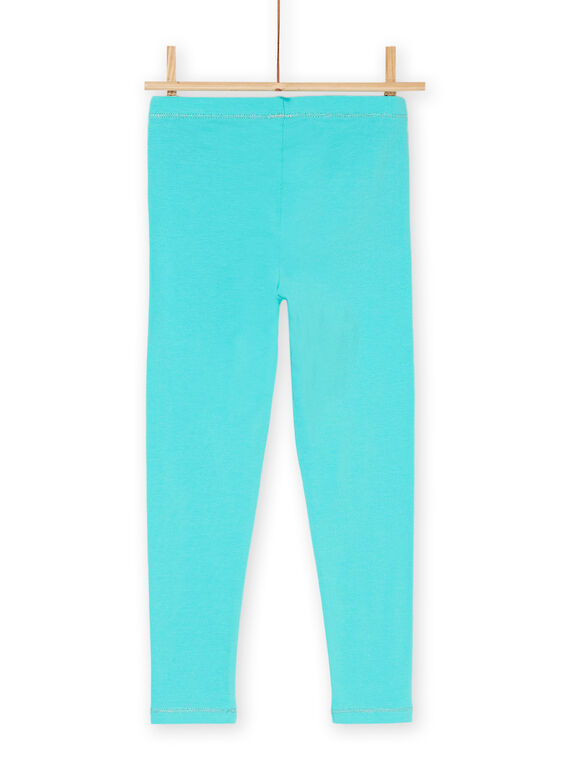Jade blue elastic waist leggings RYAJOSLEG5 / 23SI0176CALG603