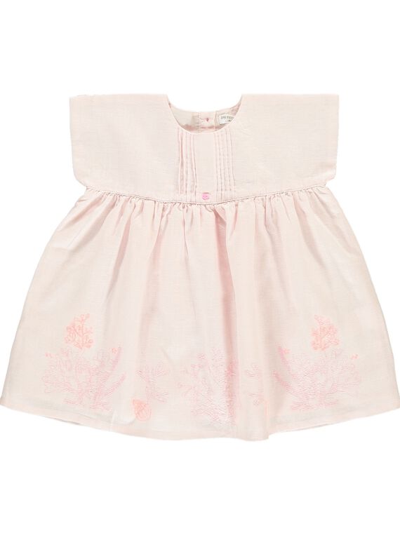 Baby girls' short-sleeved dress CCFROBE1 / 18SF03B1ROB301