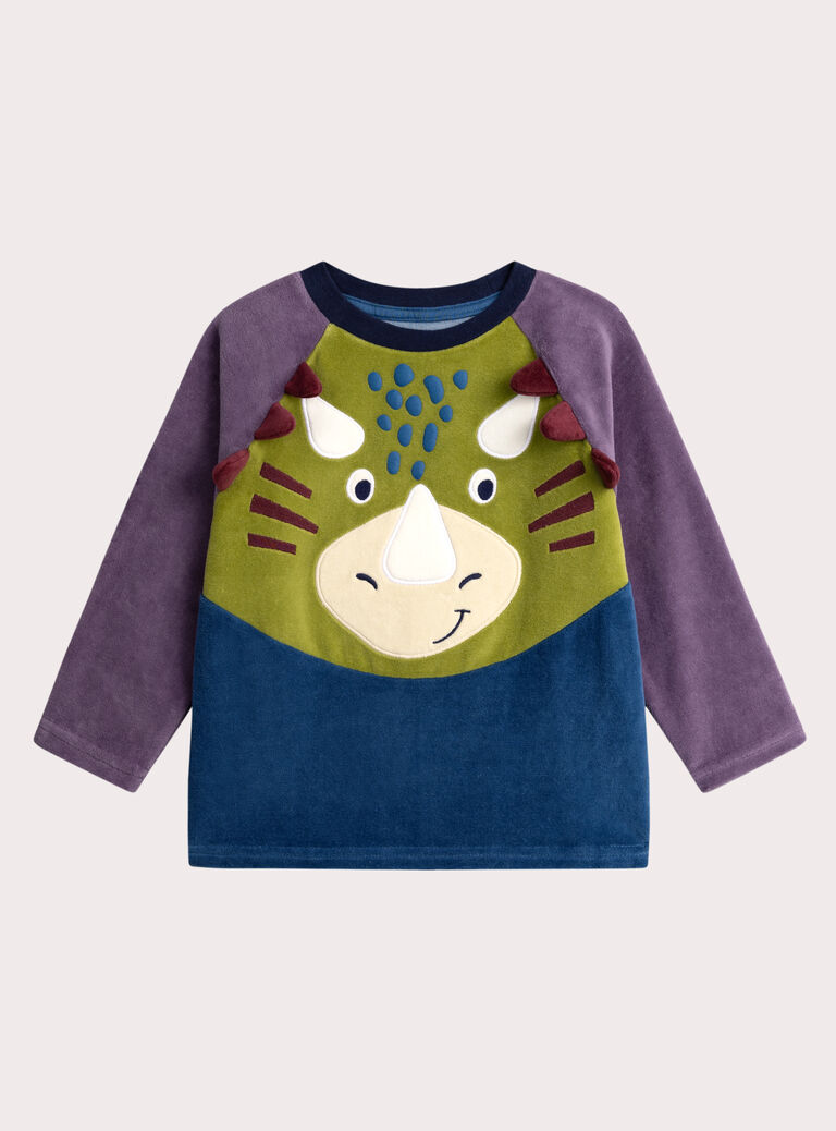 Dinosaur animation velvet pajamas for boys  VEGOPYJTRI / 24WH1292PYJC210