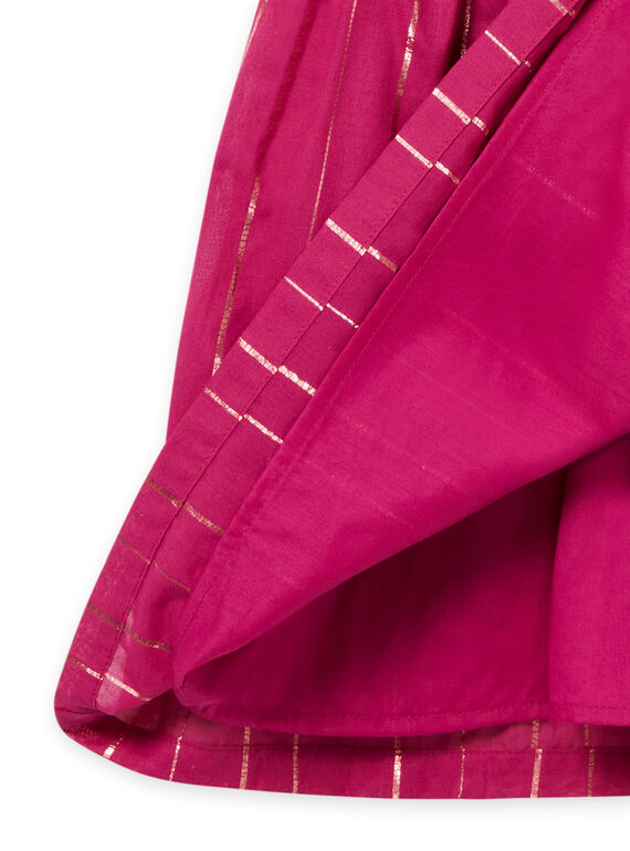 Black and iridescent stripes dress child girl NAFLAROB3 / 22S901R4ROBD302