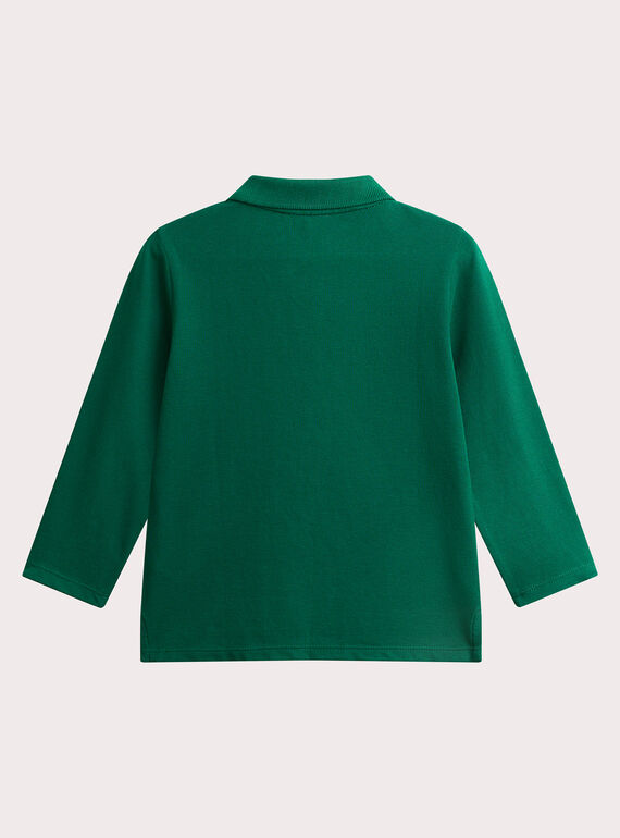 Green bottle polo shirt for boys  VOJOPOL2 / 24W902G2POLG611