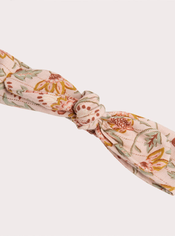 Pink patterned headband with metallic thread  WYILANBAN / 25SI0941BAND326