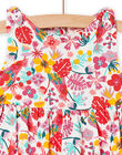 Baby girl ecru floral print dress NIPLAROB2 / 22SG09K4ROB001
