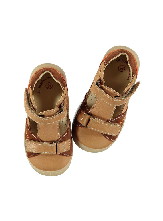 Baby boys' smart leather T-bar shoes. FBGSALNIA2 / 19SK3881D13804