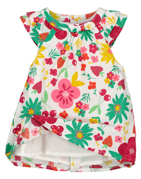 Baby girls' poplin dress FIYEROB2 / 19SG09M2ROB000