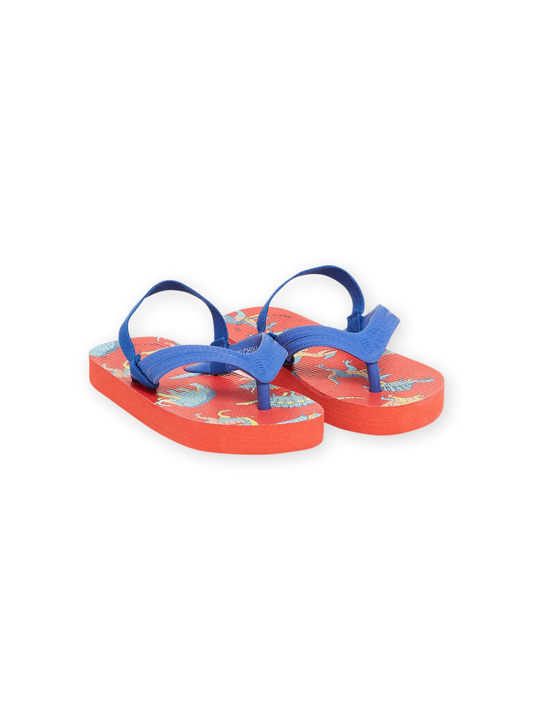 Blue and red beach flip flops boy NOTONGDINO / 22KK3683D01C201