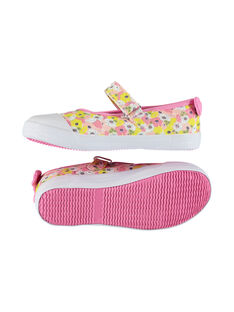 Girls' printed canvas Mary-Janes FFBABCER / 19SK35C2D17030