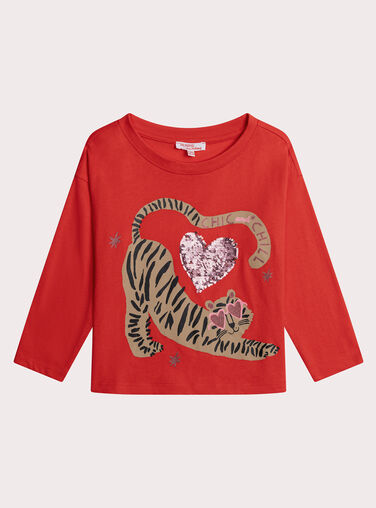 Red TEE SHIRT LS Red TEE SHIRT LS XAJATEE3 / 25W901M2TMLF505