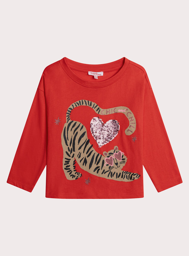 Red TEE SHIRT LS Red TEE SHIRT LS XAJATEE3 / 25W901M2TMLF505