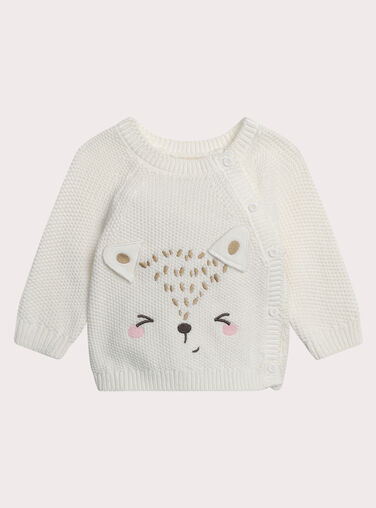 White KIDS CARDIGAN XOU1GIL / 25WF0551GIL000