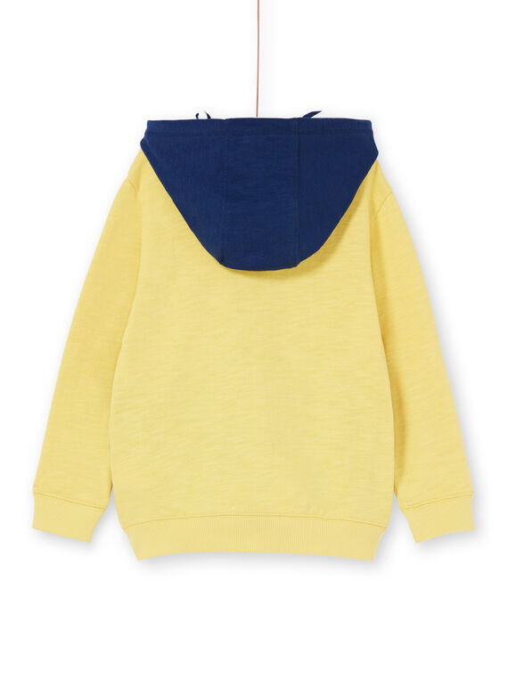 Yellow and blue hoodie - Boy's hoodie LONAUGIL / 21S902P1GILB102