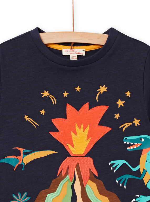 Child boy's night blue short sleeve fantasy T-shirt NOWATI3 / 22S902V3TMC705